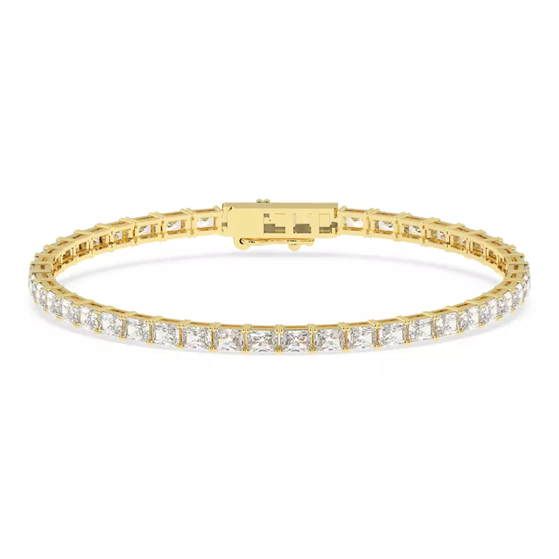 Emerald Lab Diamond East-West Tennis Bracelet