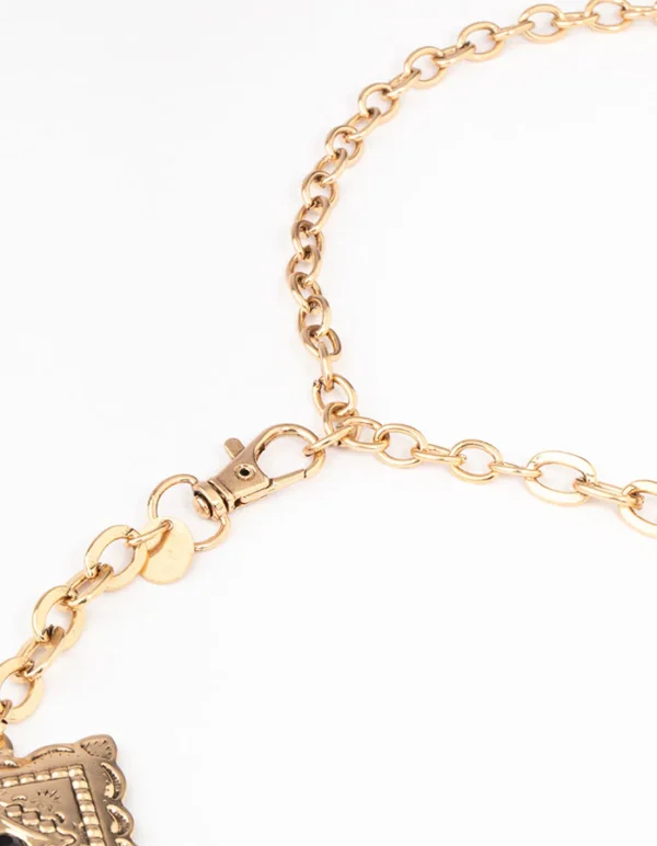 Gold Boho Square & Cross Belt