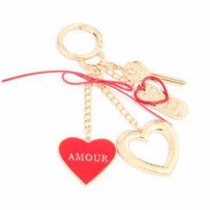 Gold Amour Heart Keychain