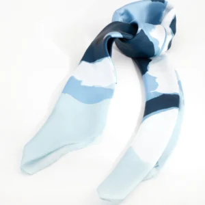 Blue Splatter Bandana Hair Scarf