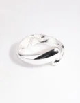 Silver Twisted Hinge Cuff Bracelet