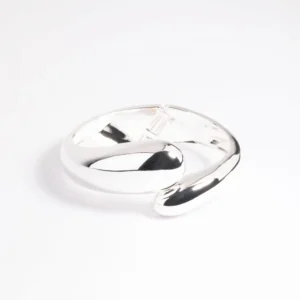 Silver Twisted Hinge Cuff Bracelet