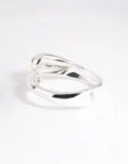 Silver Twisted Hinge Cuff Bracelet