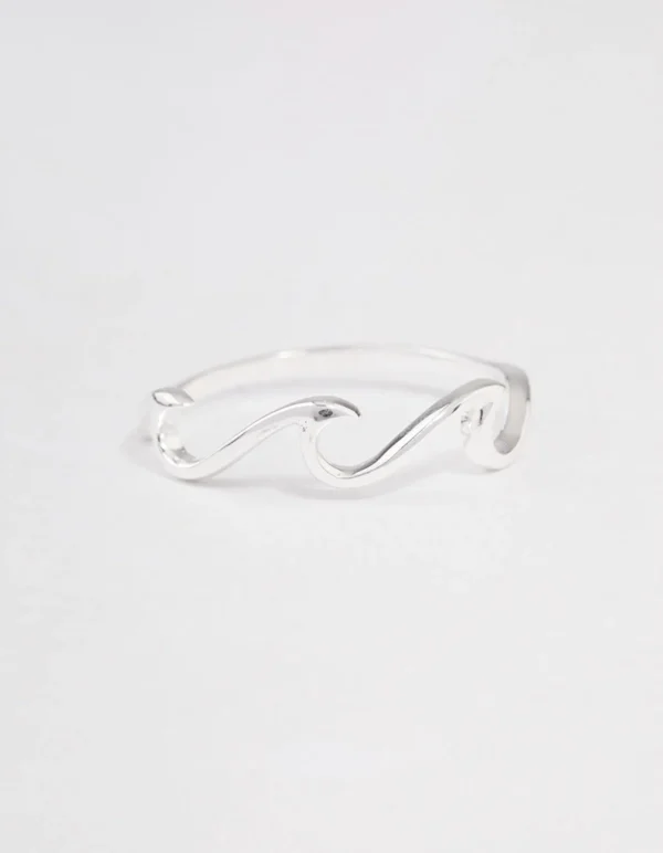 Sterling Silver Ocean Wave Ring
