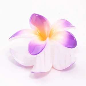 Lilac Frangipani Hair Claw Clip