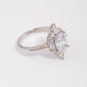 Silver Shining Star Cubic Zirconia Ring
