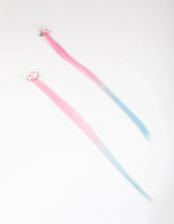 Kids Fabric Hair Shell Sequin Clip
