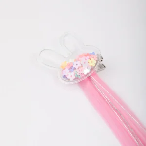 Kids Fabric Hair Shell Sequin Clip