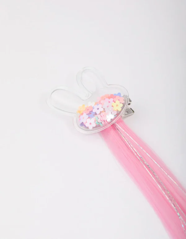 Kids Fabric Hair Shell Sequin Clip
