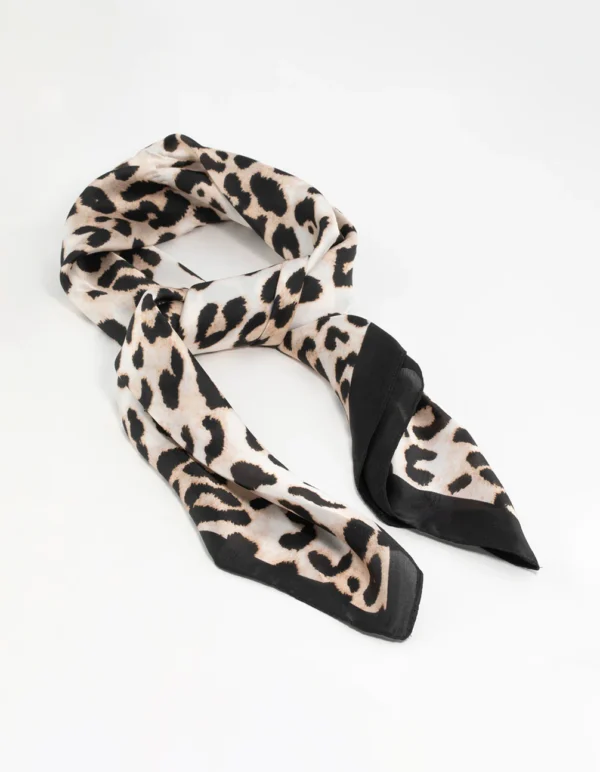 Leopard Fabric Satin Scarf