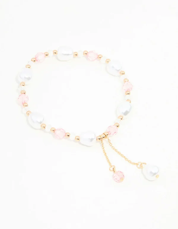 Kids Rose Gold Bunny Charm Stretch Bracelet