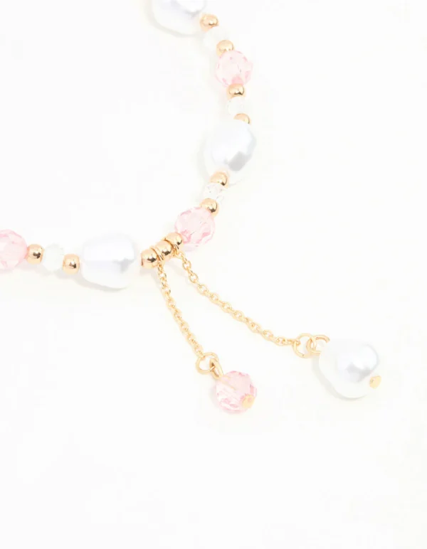 Kids Rose Gold Bunny Charm Stretch Bracelet