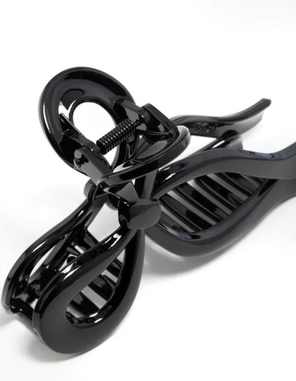 Black Bow Hair Claw Clip