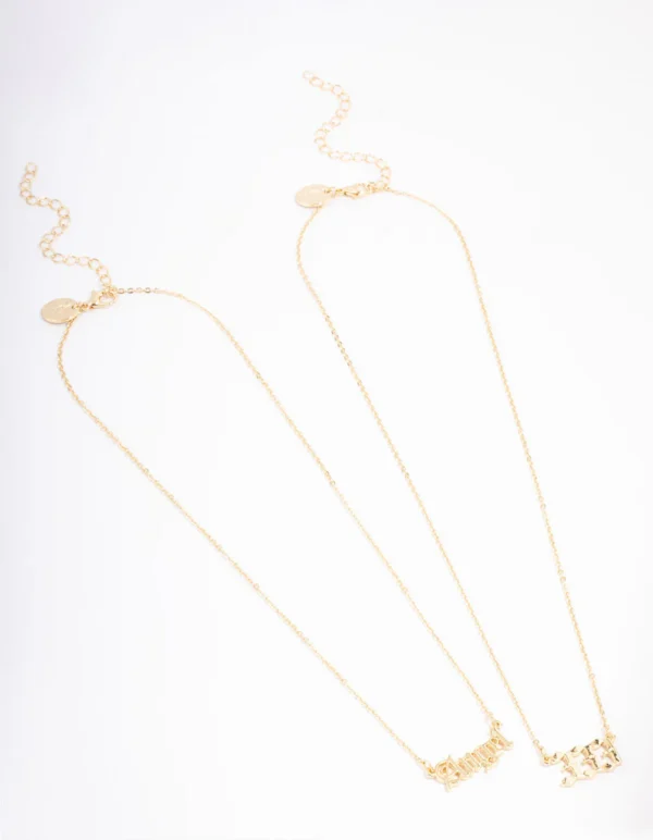 Gold Plated Angel Number '333' Layered Necklace