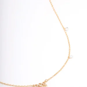 Gold Plated 888 Angel Number Cubic Zirconia Pendant Necklace